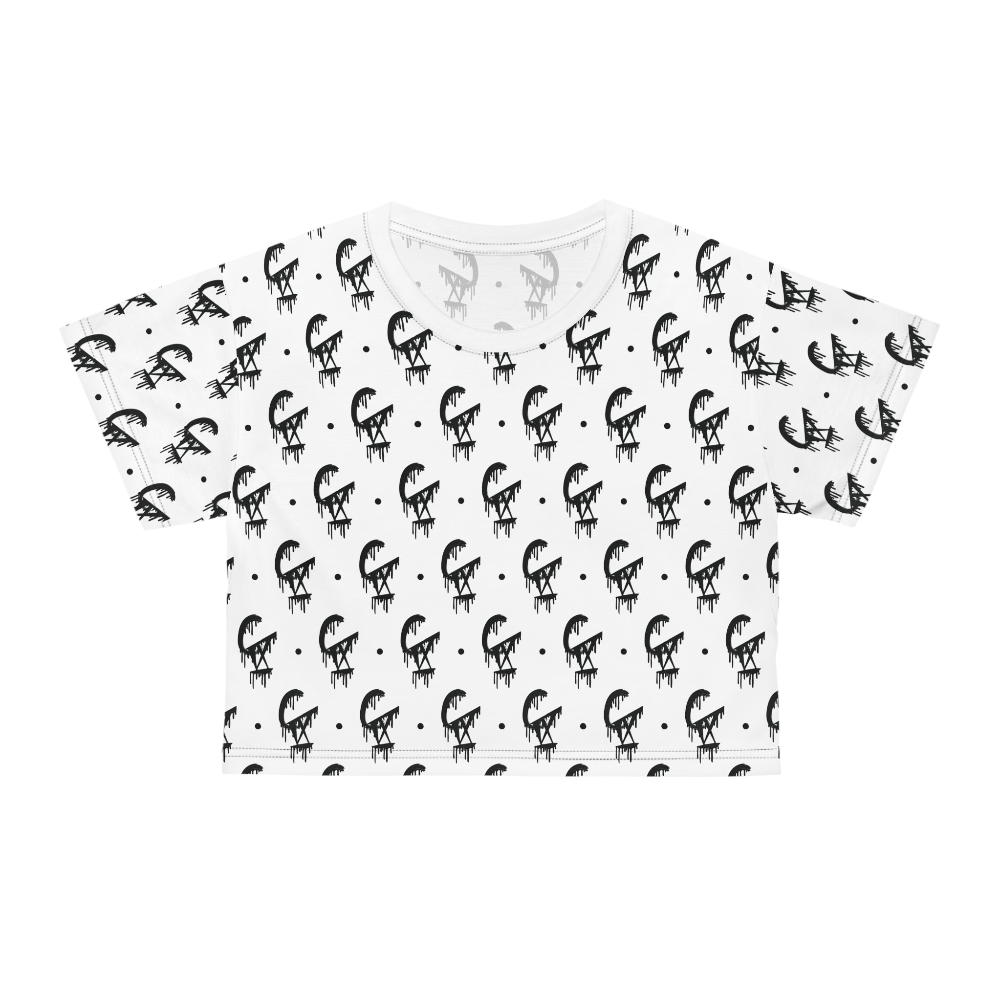 AOP Chanel Drip Crop Tee