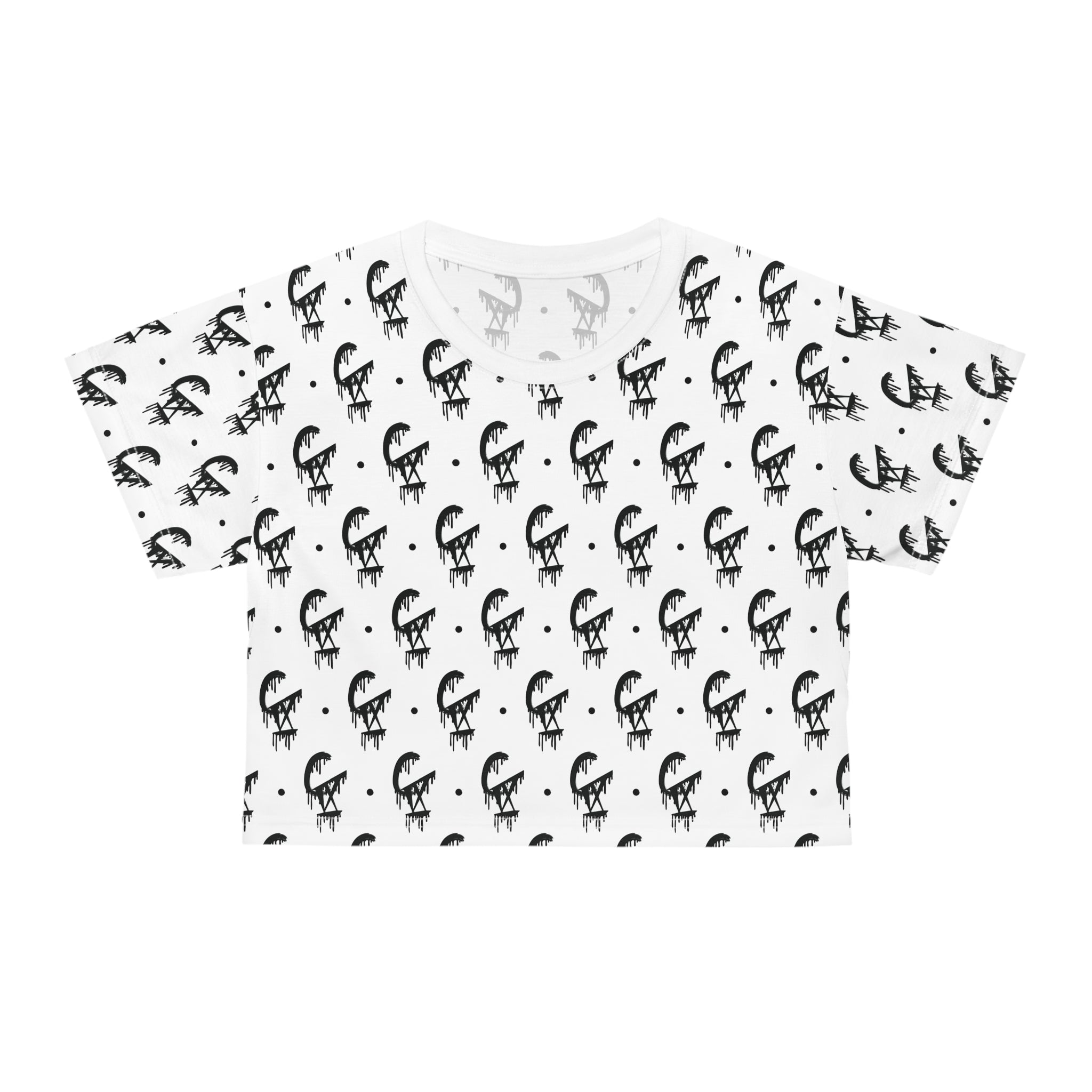 AOP Chanel Drip Crop Tee