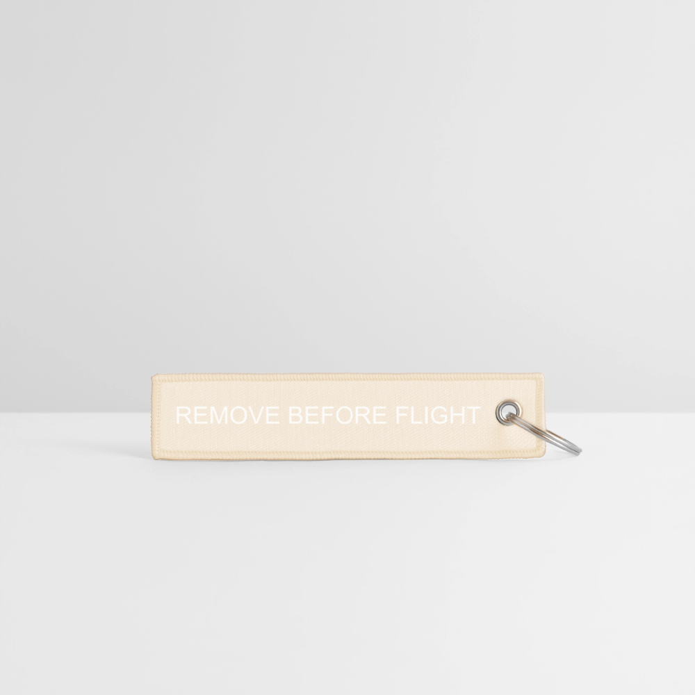 CIX Jet Tag Keychain - creme