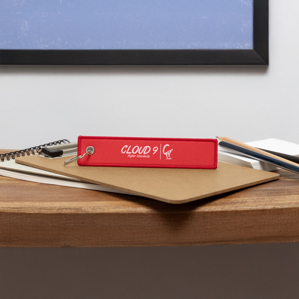 CIX Jet Tag Keychain - red