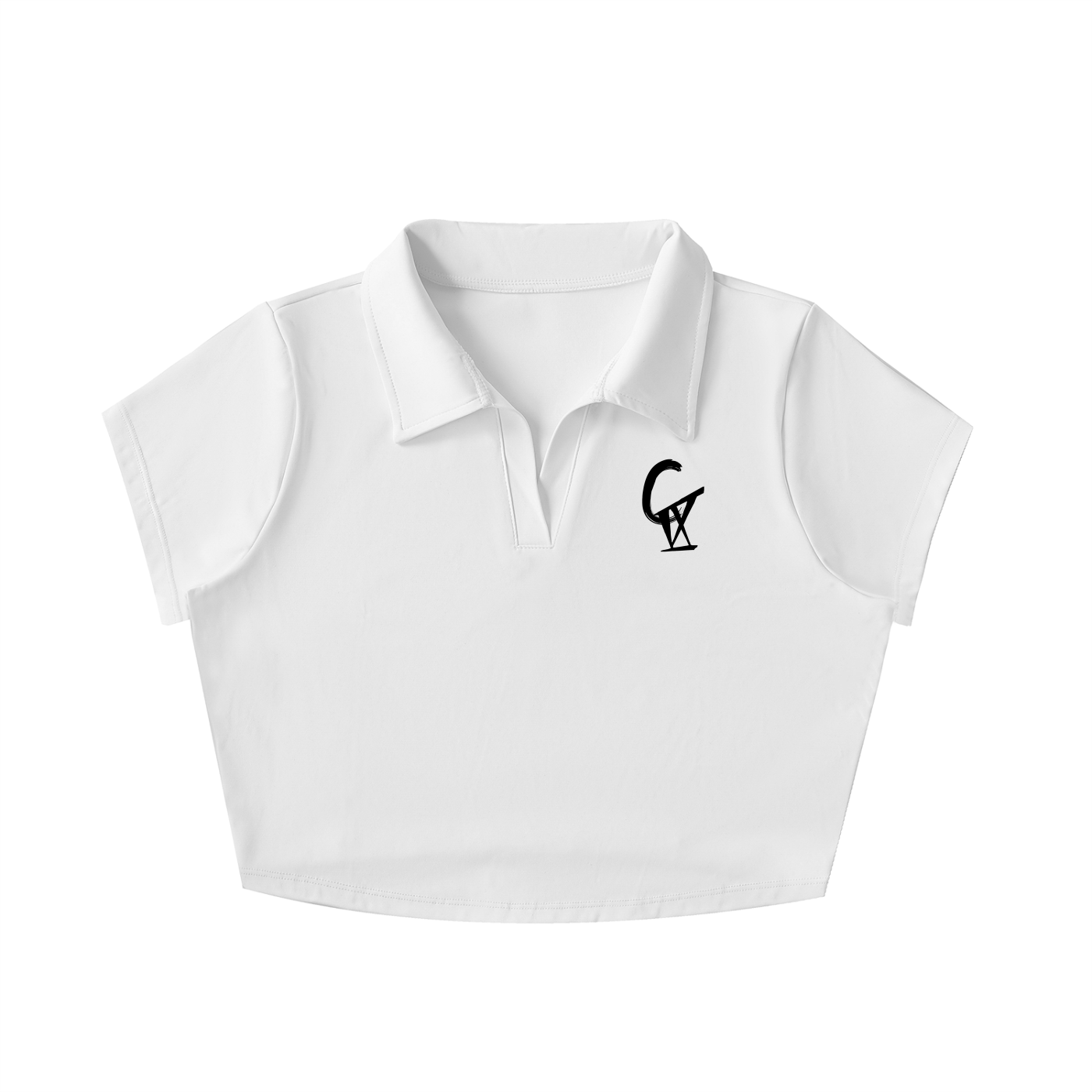 CIX V-Neck Lapel Crop Top