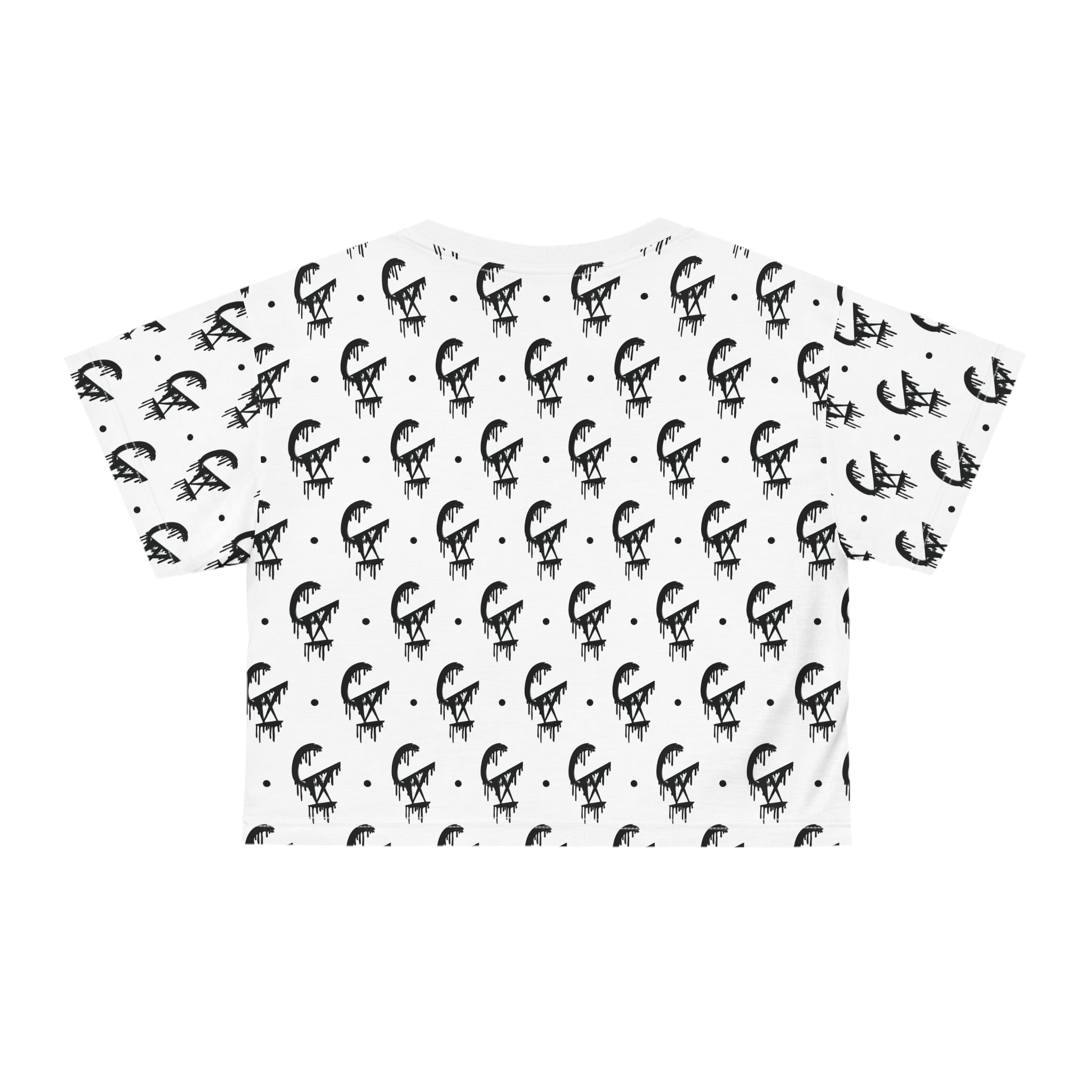 AOP Chanel Drip Crop Tee