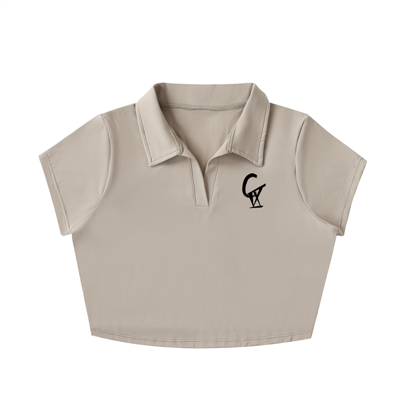 CIX V-Neck Lapel Crop Top