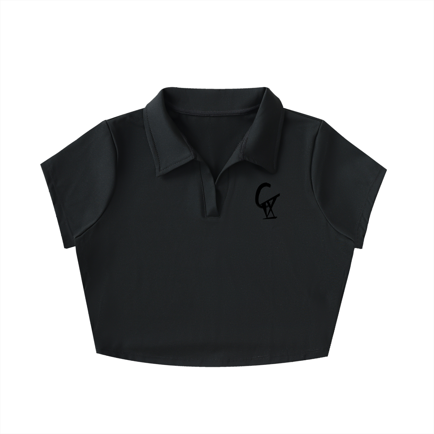 CIX V-Neck Lapel Crop Top