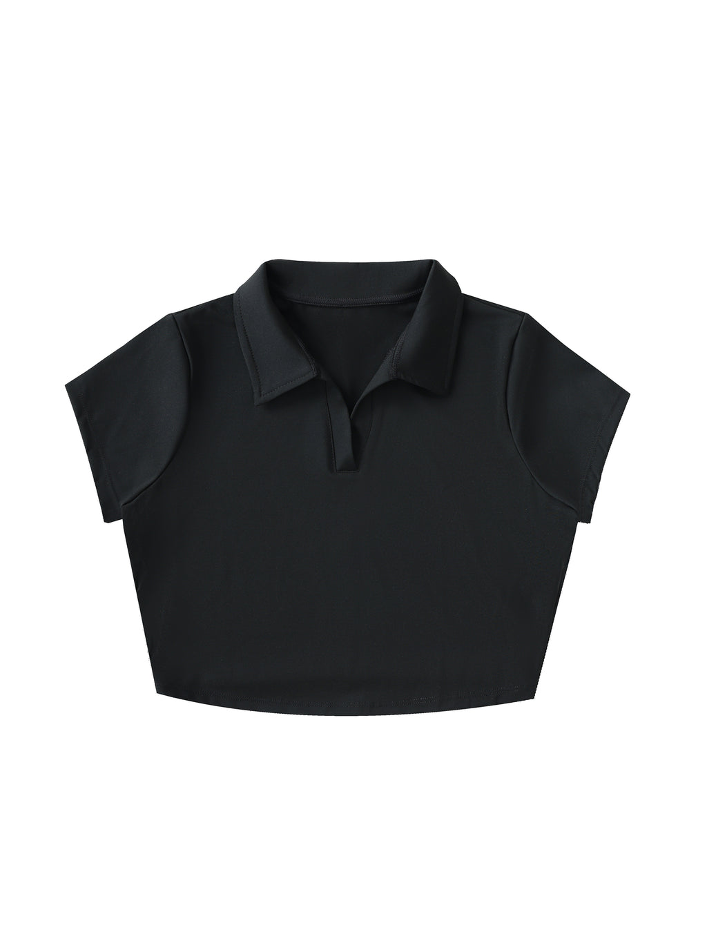 CIX V-Neck Lapel Crop Top