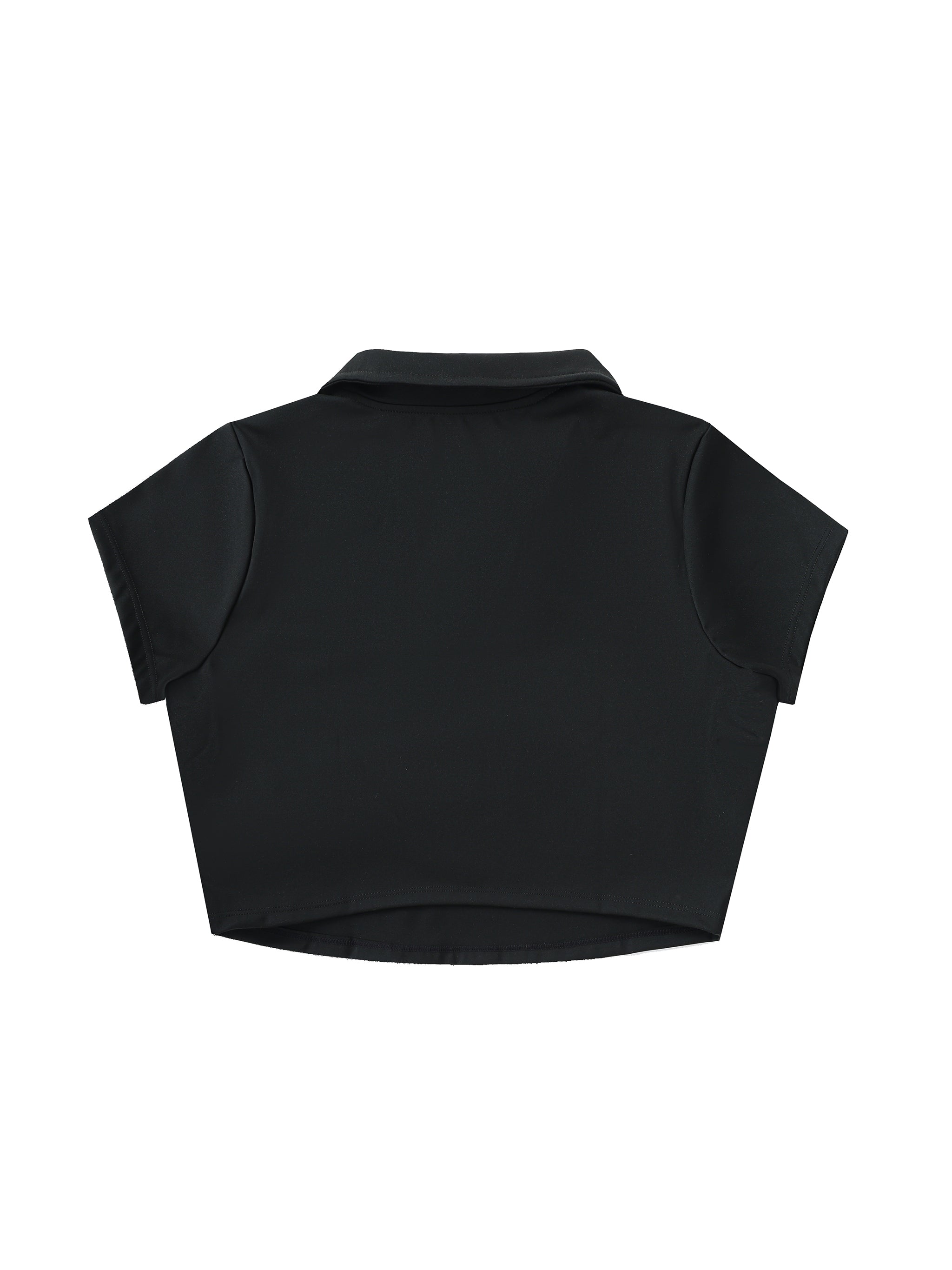 CIX V-Neck Lapel Crop Top